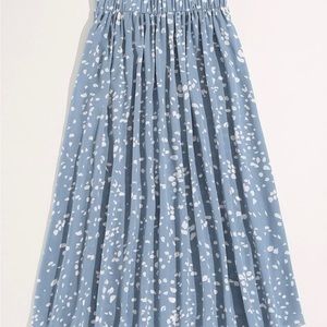Dusty Blue Dalmatian Print Skirt